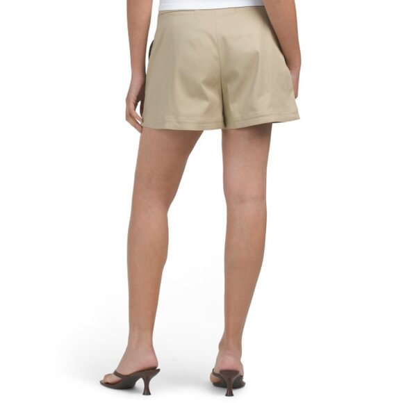 THEORY Trench Cotton Blend Shorts - Picture 2 of 2